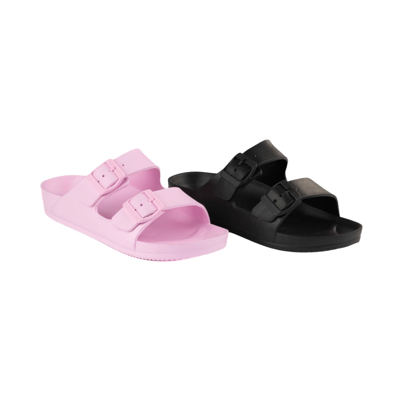 Double Buckle Slide Sandals - Image 3