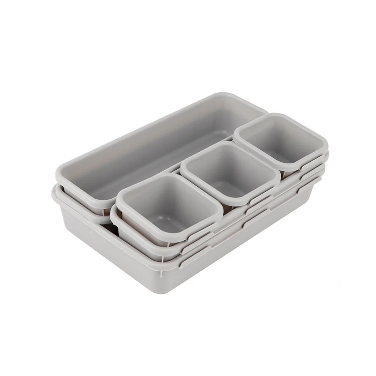 Drawer Organizer Box Grey 7pcs - Image 2