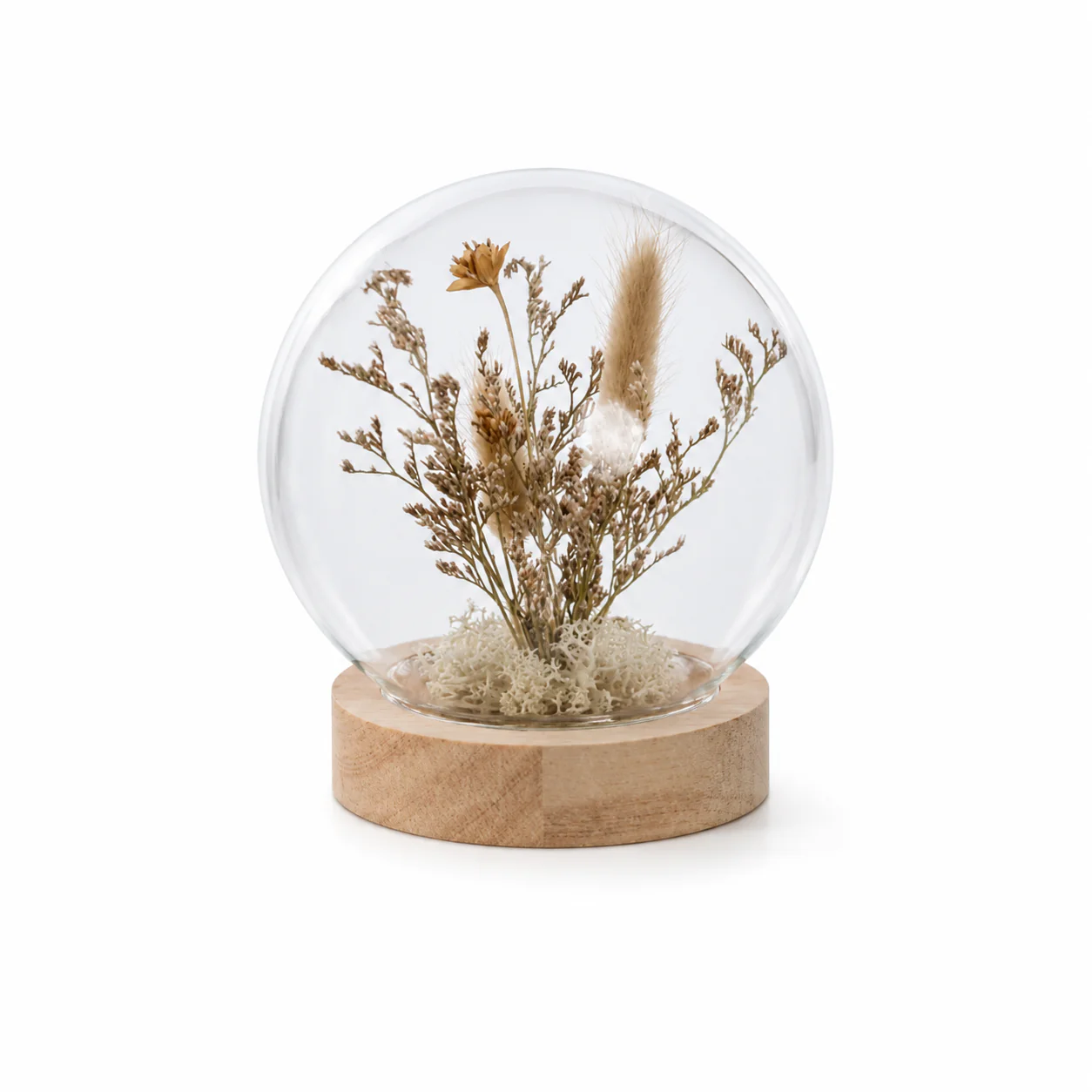 Dried Flowers In Cloche