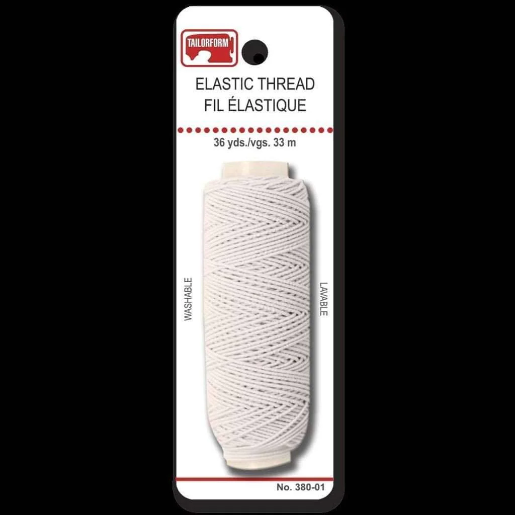 Elastic Sewing Thread White