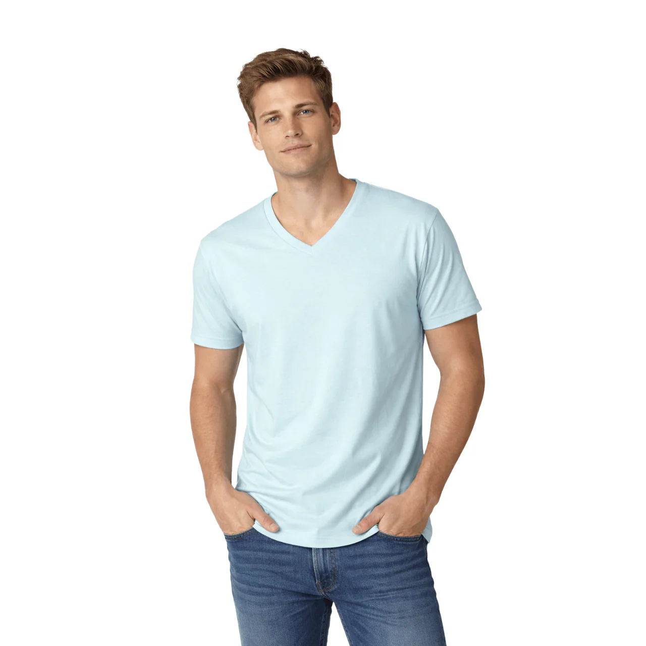 Essential V-Neck Cotton T-Shirt - Image 17