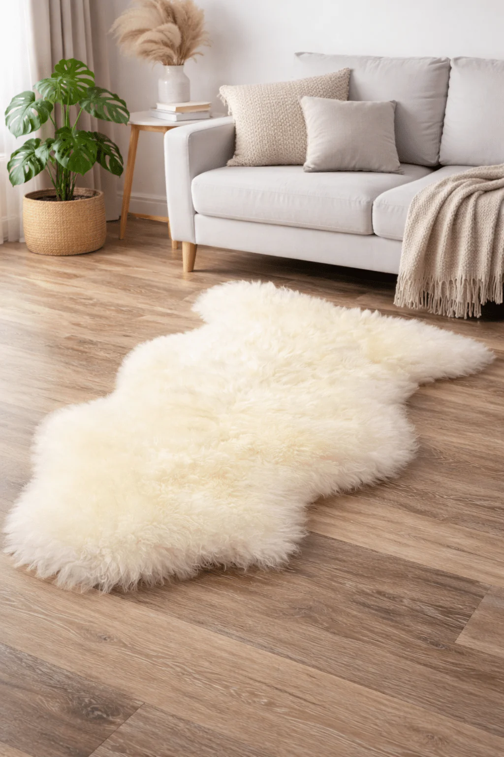 Faux Sheepskin Accent Rug 24X35"