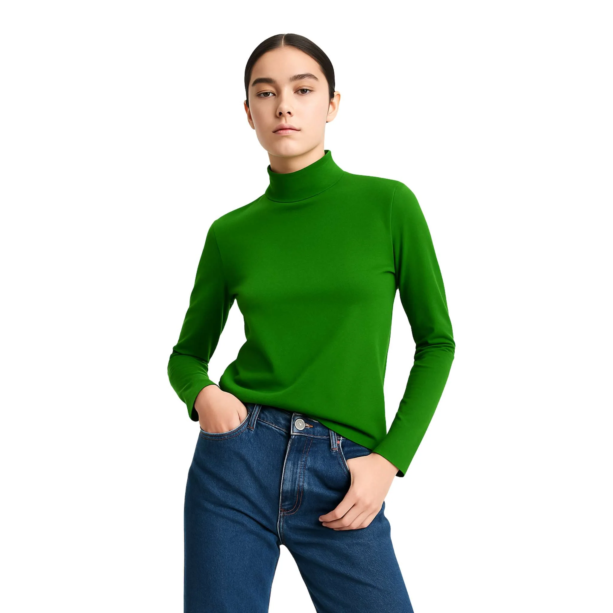 Fitted Turtleneck Top
