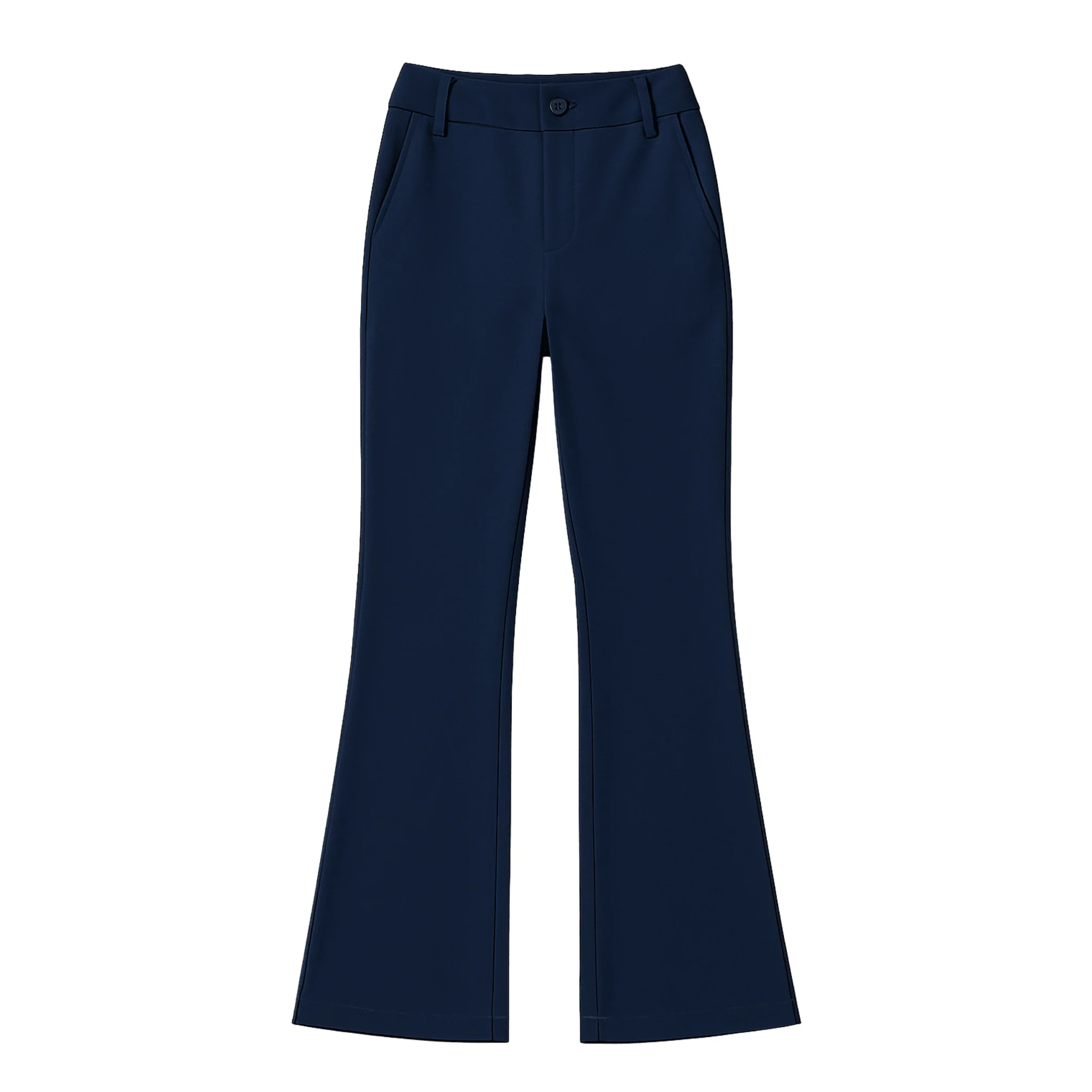 Flared Mid-Rise Trousers - Image 4