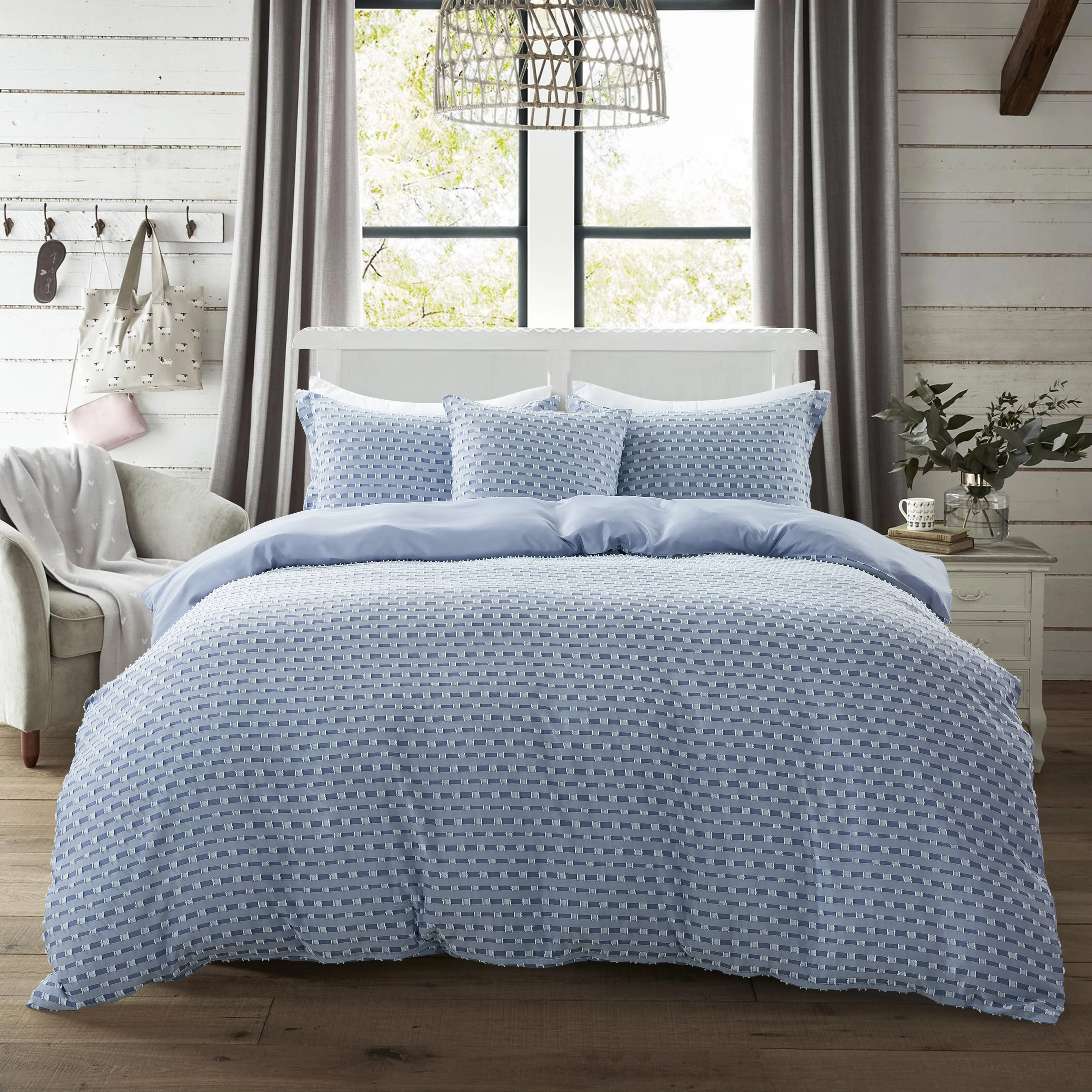 Flocked 3pcs Duvet Cover Set - Image 3