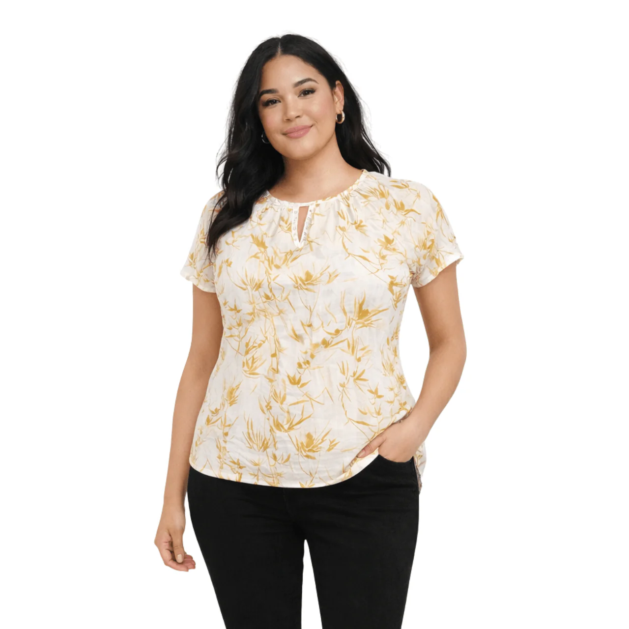 Floral Short Sleeve Blouse