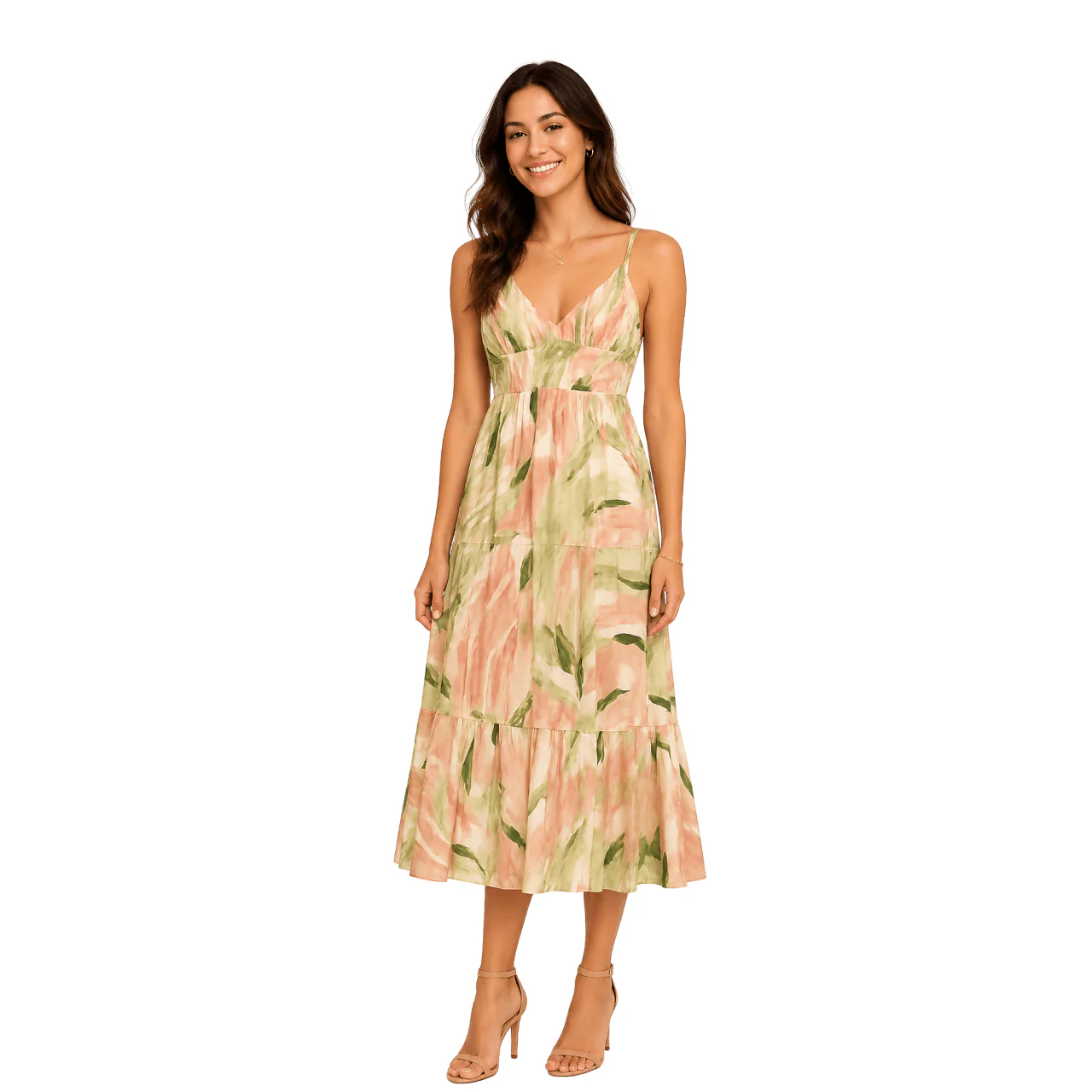 Floral Tiered Mini Dress with Ruffle Straps - Image 5