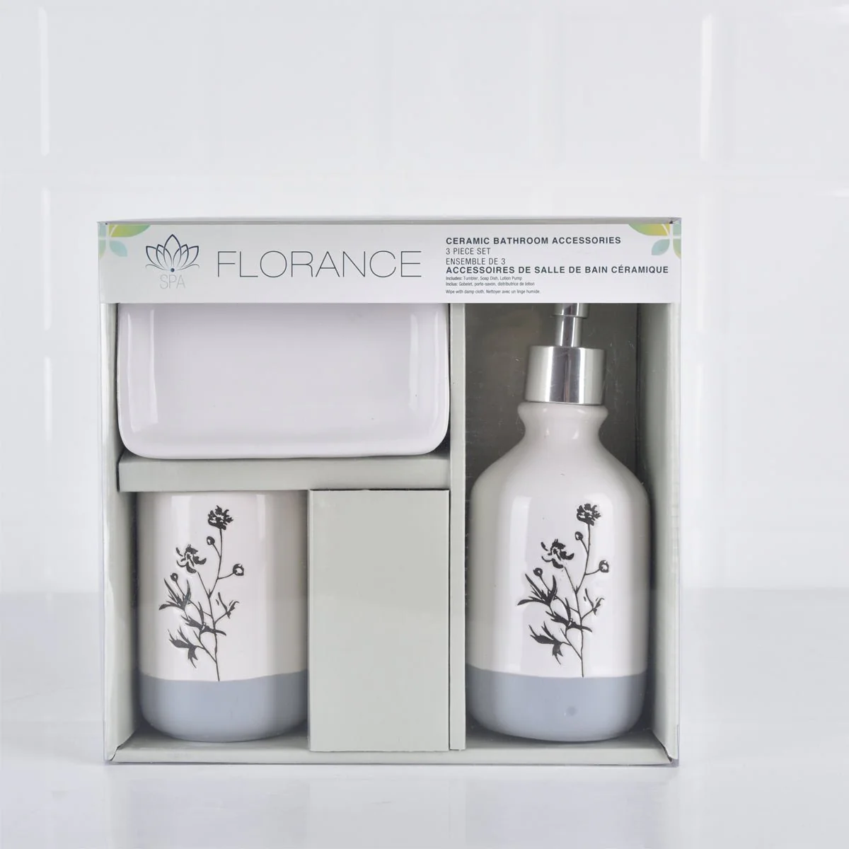 Florance - 3 Pcs Ceramic Set Blue - Image 2
