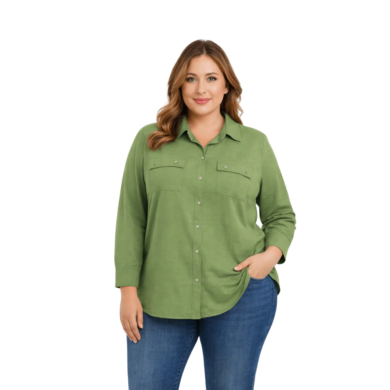 Fluid Button-Front Utility Shirt - Image 2
