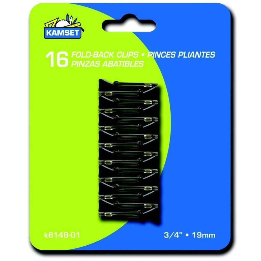 Fold Back Clips 16pcs