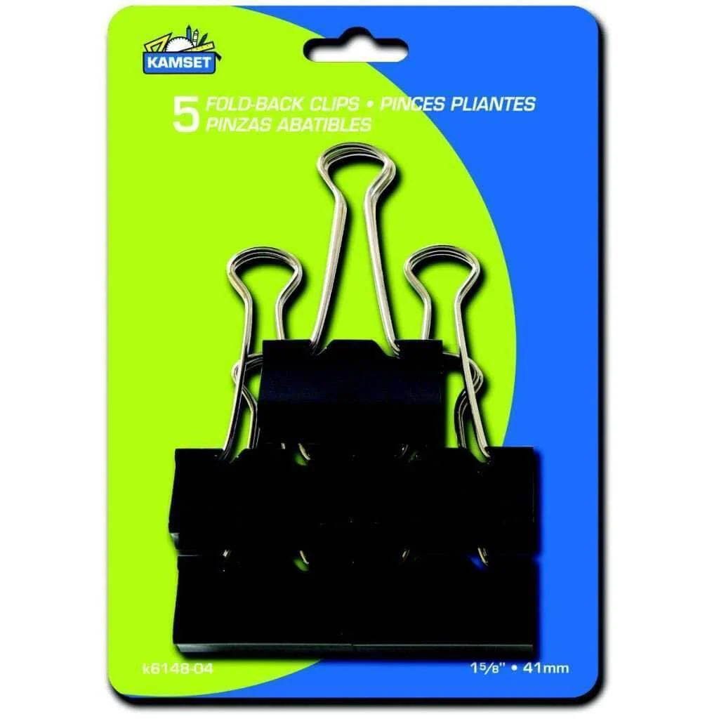 Fold Back Clips 5pcs