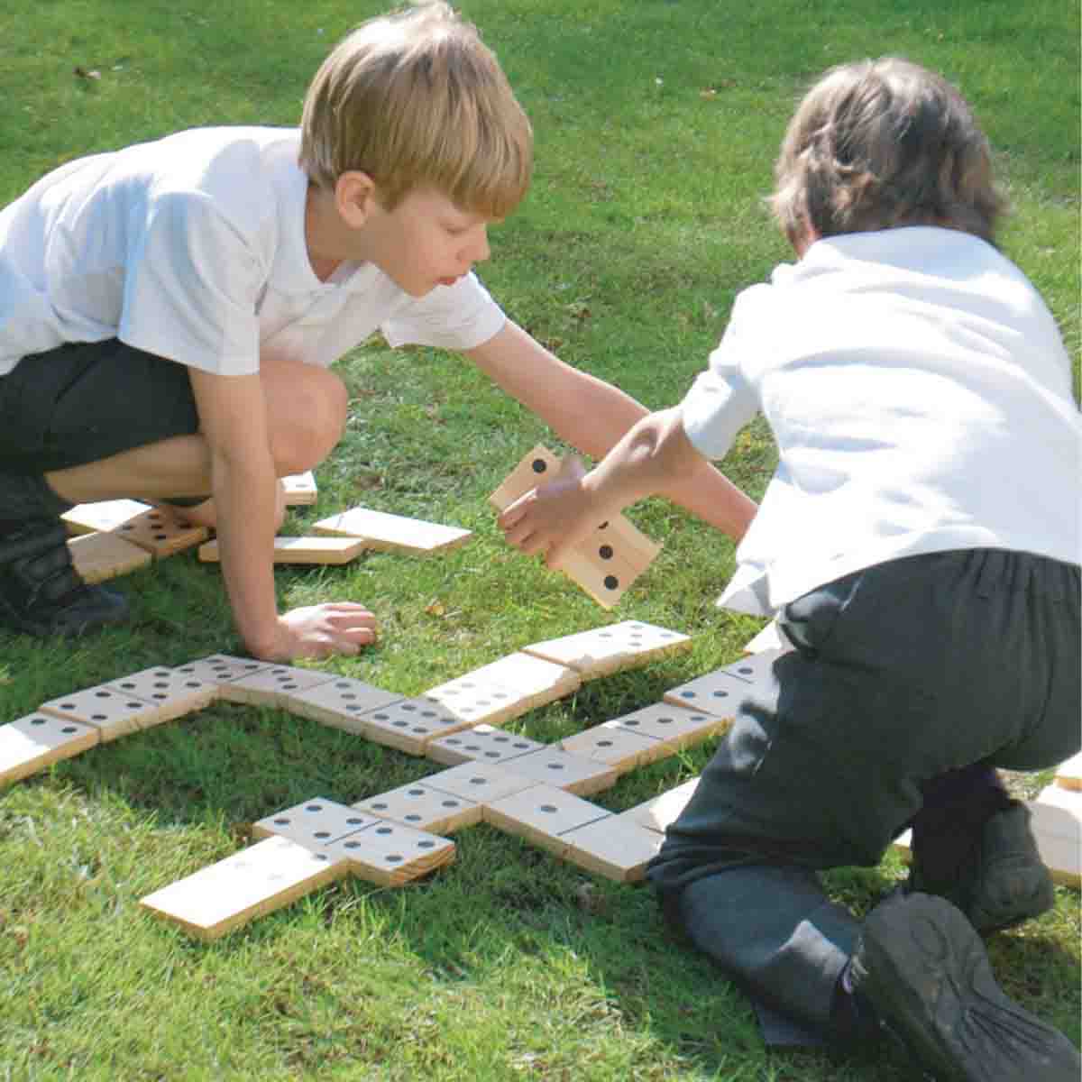 Giant Wooden Dominoes Set 28 Pcs