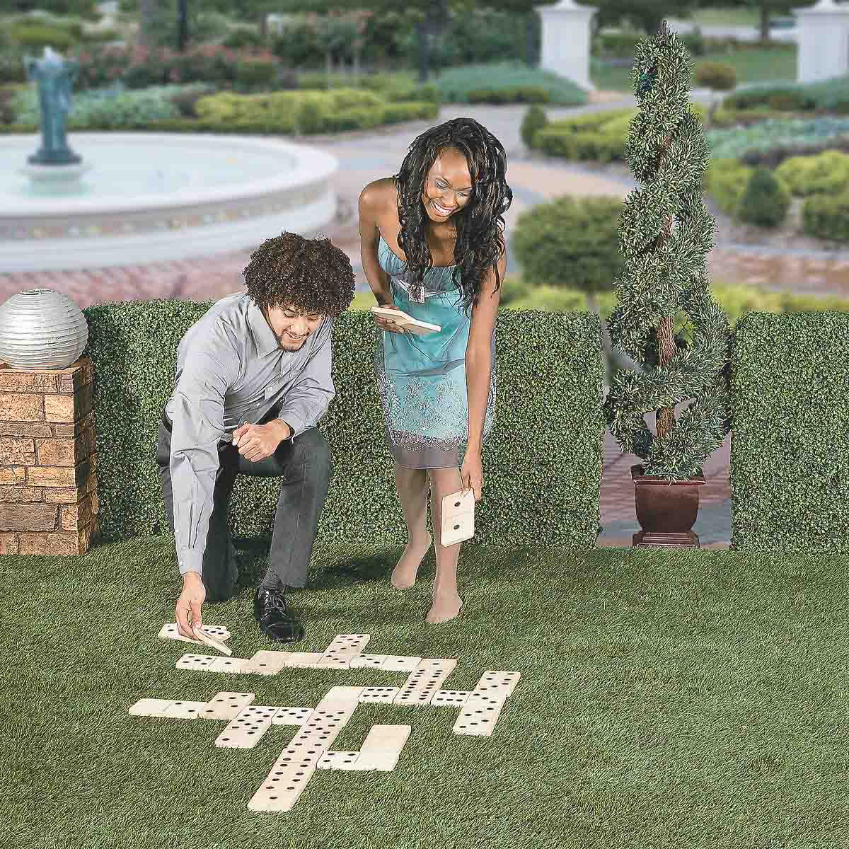 Giant Wooden Dominoes Set 28 Pcs - Image 2