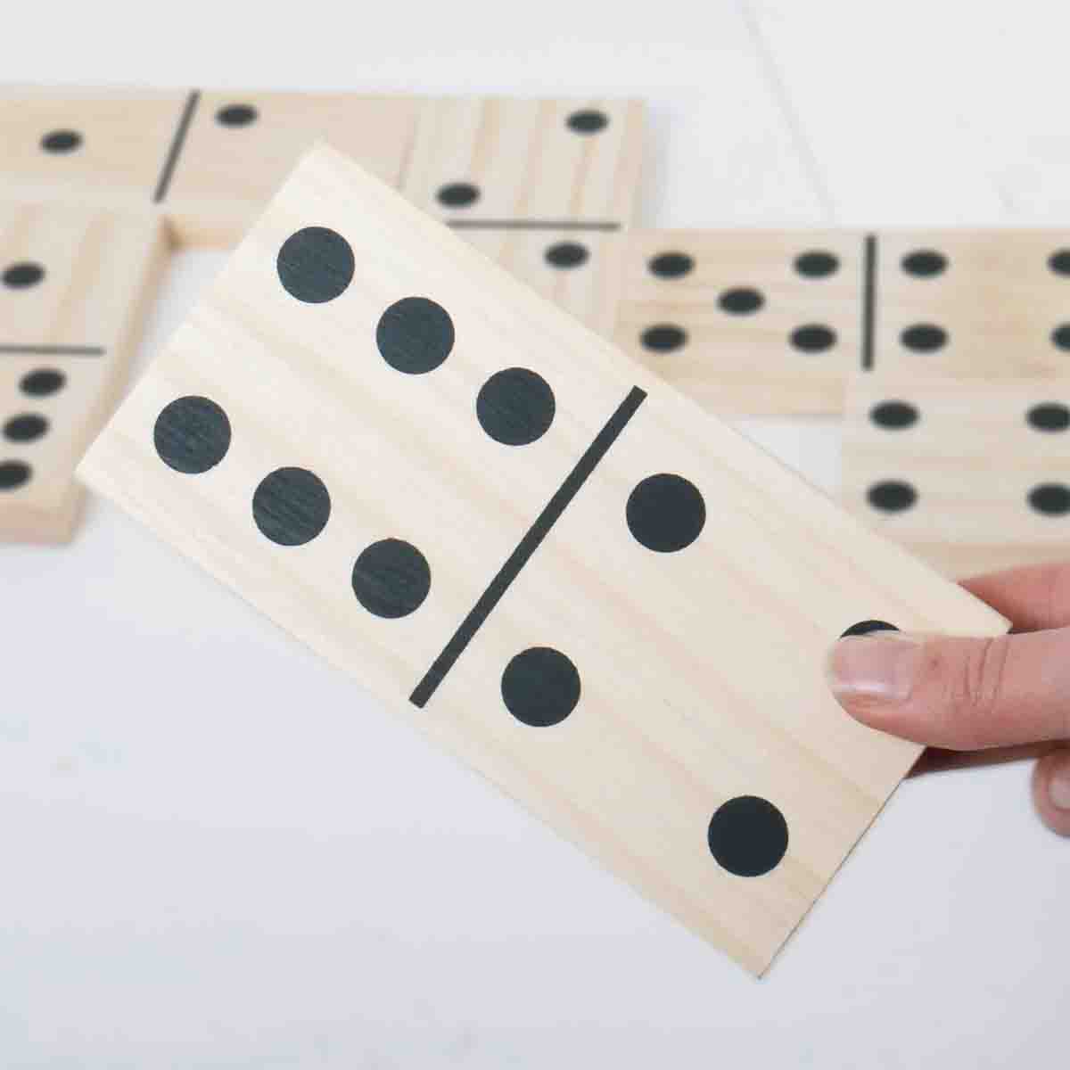 Giant Wooden Dominoes Set 28 Pcs - Image 3