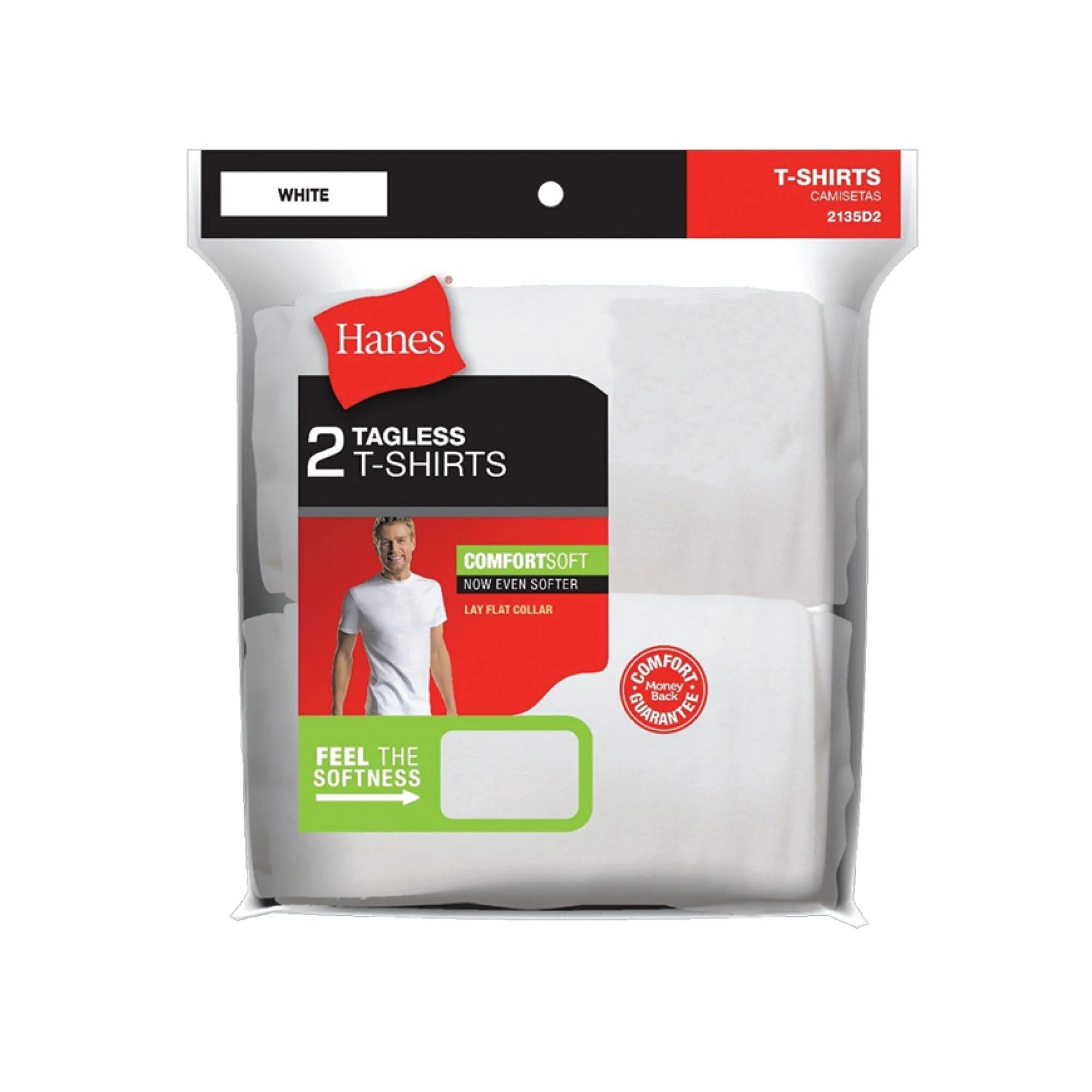 Hanes | 2-Pack White Tagless T-Shirts