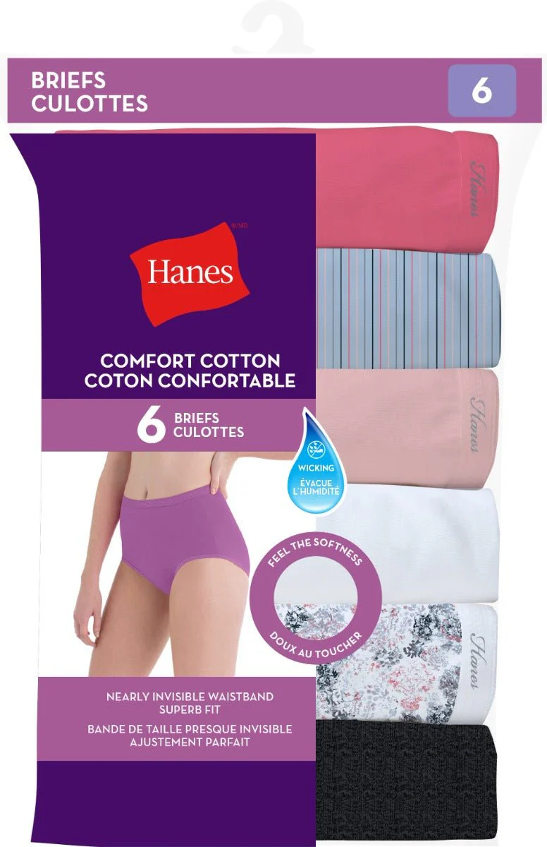 Hanes Cotton Assorted Briefs 6-Pack - H1400X