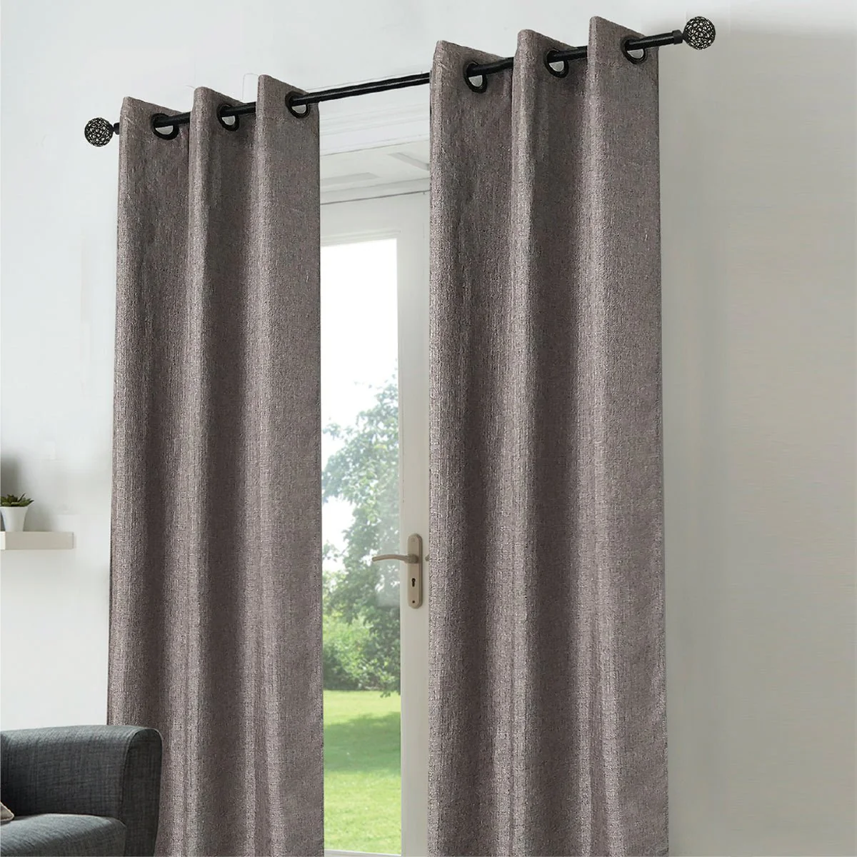 Harper - 2 Pk Grommet Top Panels 52x84 Faux