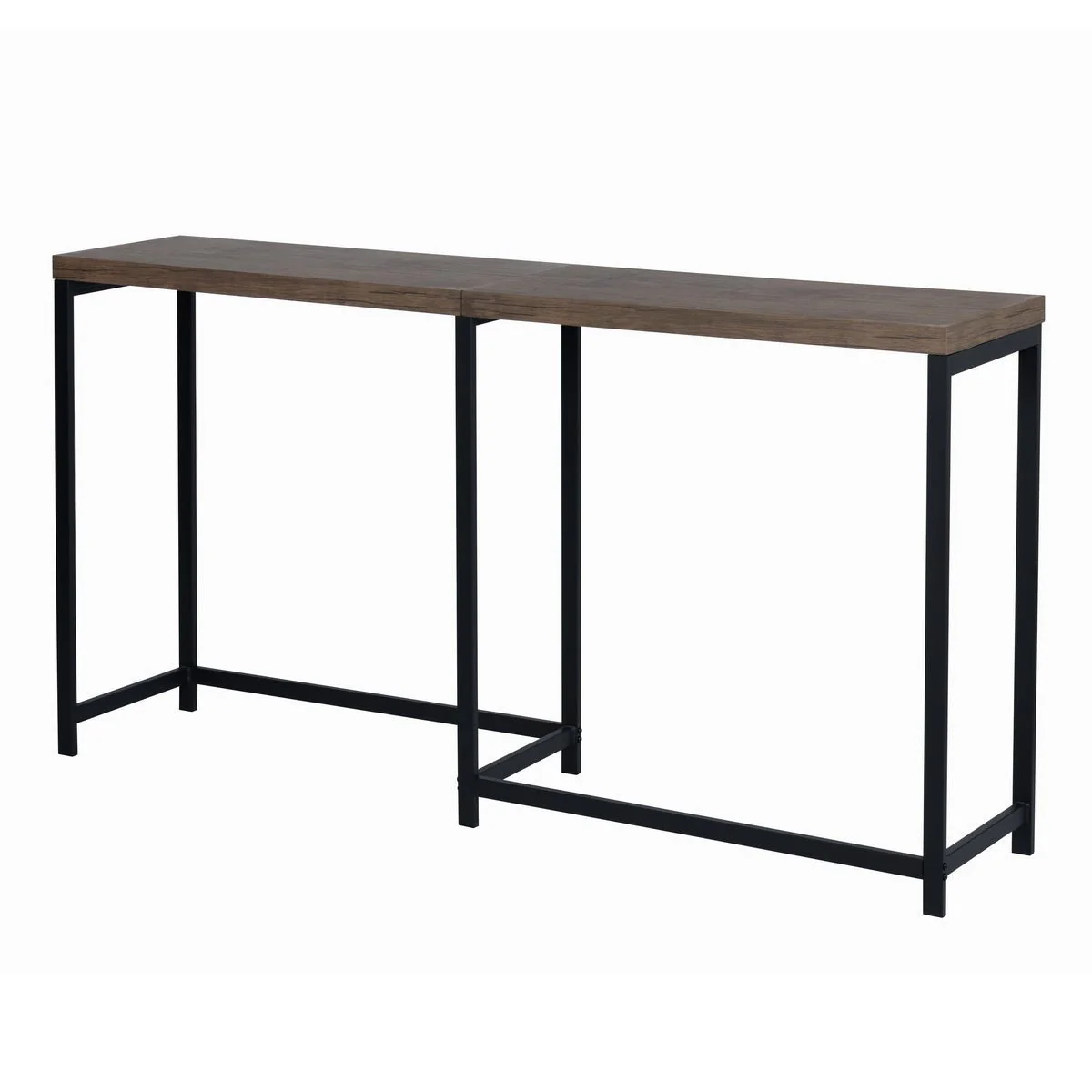Helms - Dark Wood Console Desk - Metal Frame With MDF - Image 3