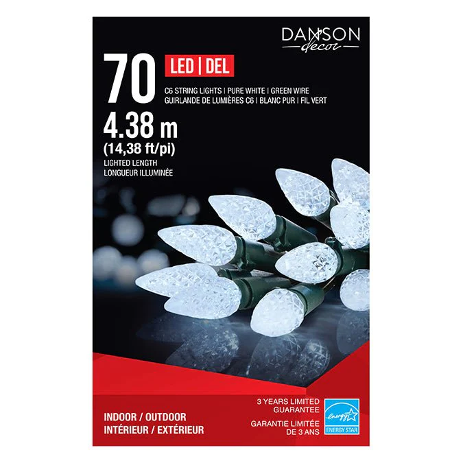 70 FACETTED LED PURE WHITE INDOOR/OUTDOOR LIGHTS