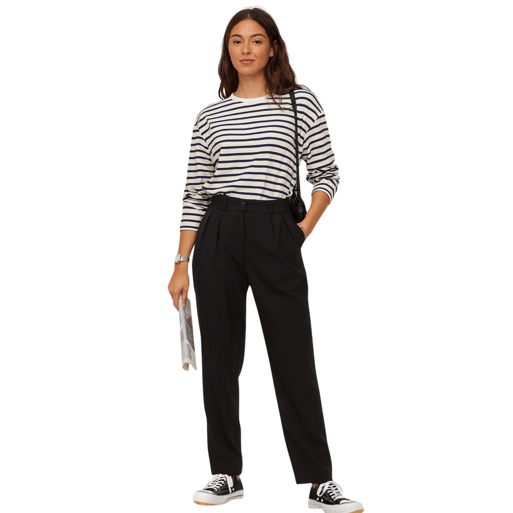 High-Waisted Tailored Trousers
