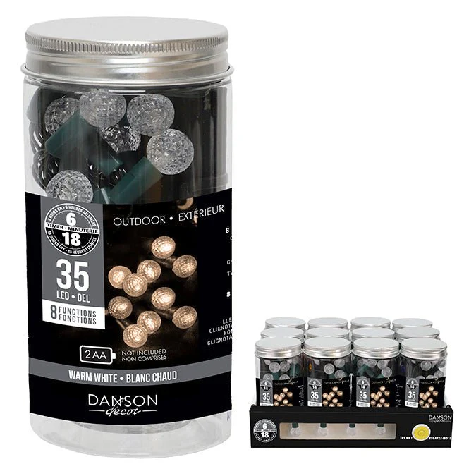 Warm White LED String Lights in Jar (35 Count)