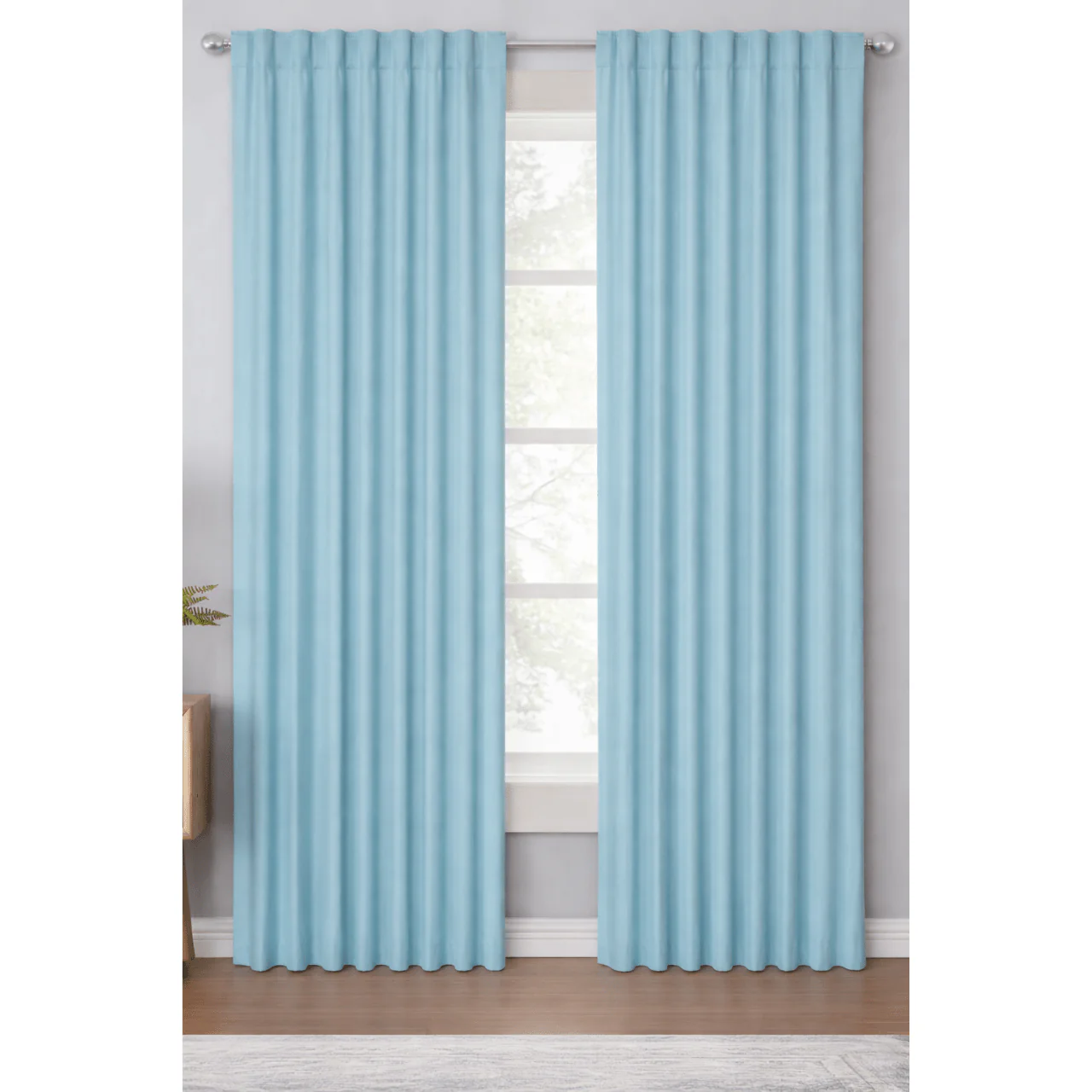 Jacob Back Tab Lined Faux Linen Curtain Panels – 52X84  (2-Pack) - Image 3