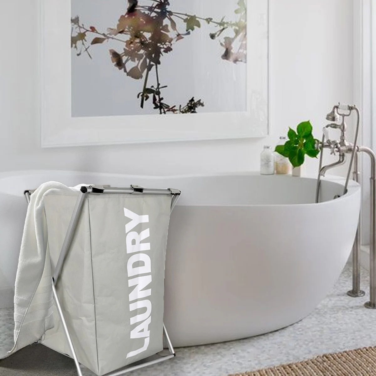 Laundry Bag Lt Grey - Image 2