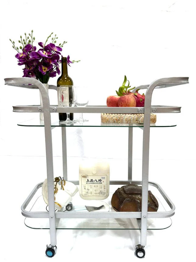Lauren Taylor - 2 Tier Bar Cart with Wheels - Image 4