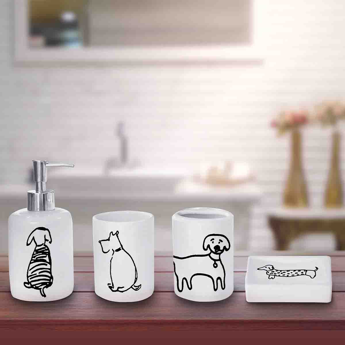 Lauren Taylor -  4pc Ceramic bathroom accessories