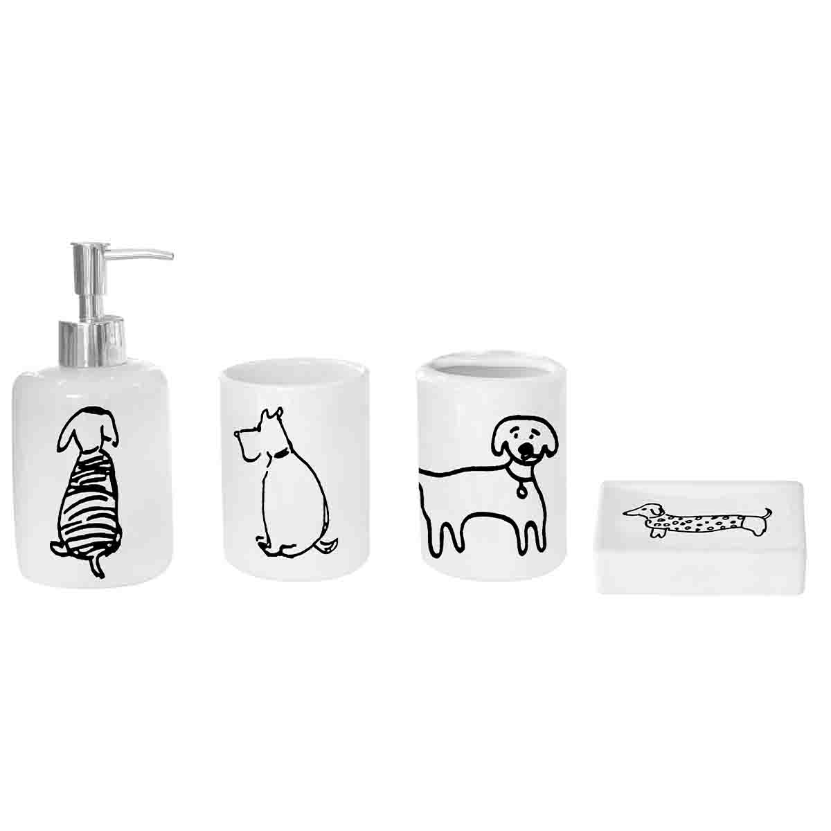 Lauren Taylor -  4pc Ceramic bathroom accessories - Image 2