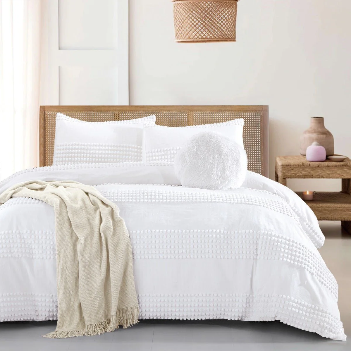 Lauren Taylor -Amara 4pcs Jacquard Duvet Cover Set - Image 2