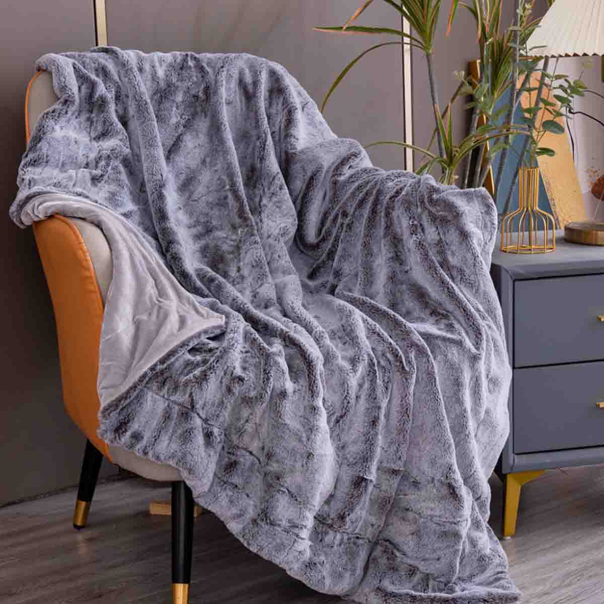 Lauren Taylor - Beatrice Rabbit Fur Throw
