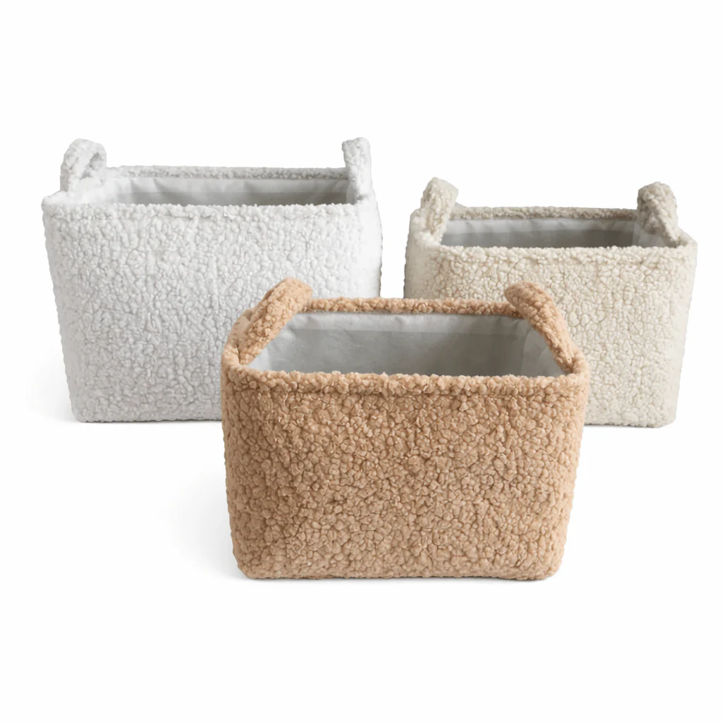 Lauren Taylor-Boucle Rect. Basket 31X22XH22