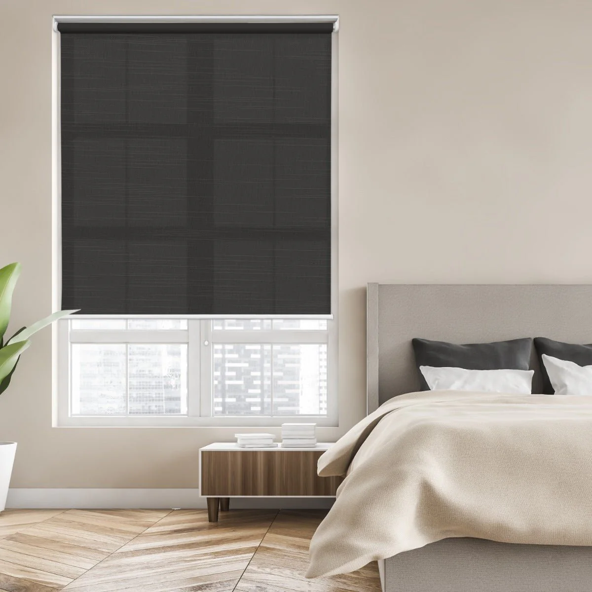 Daylight Linen Roller Blind| Black - Image 12