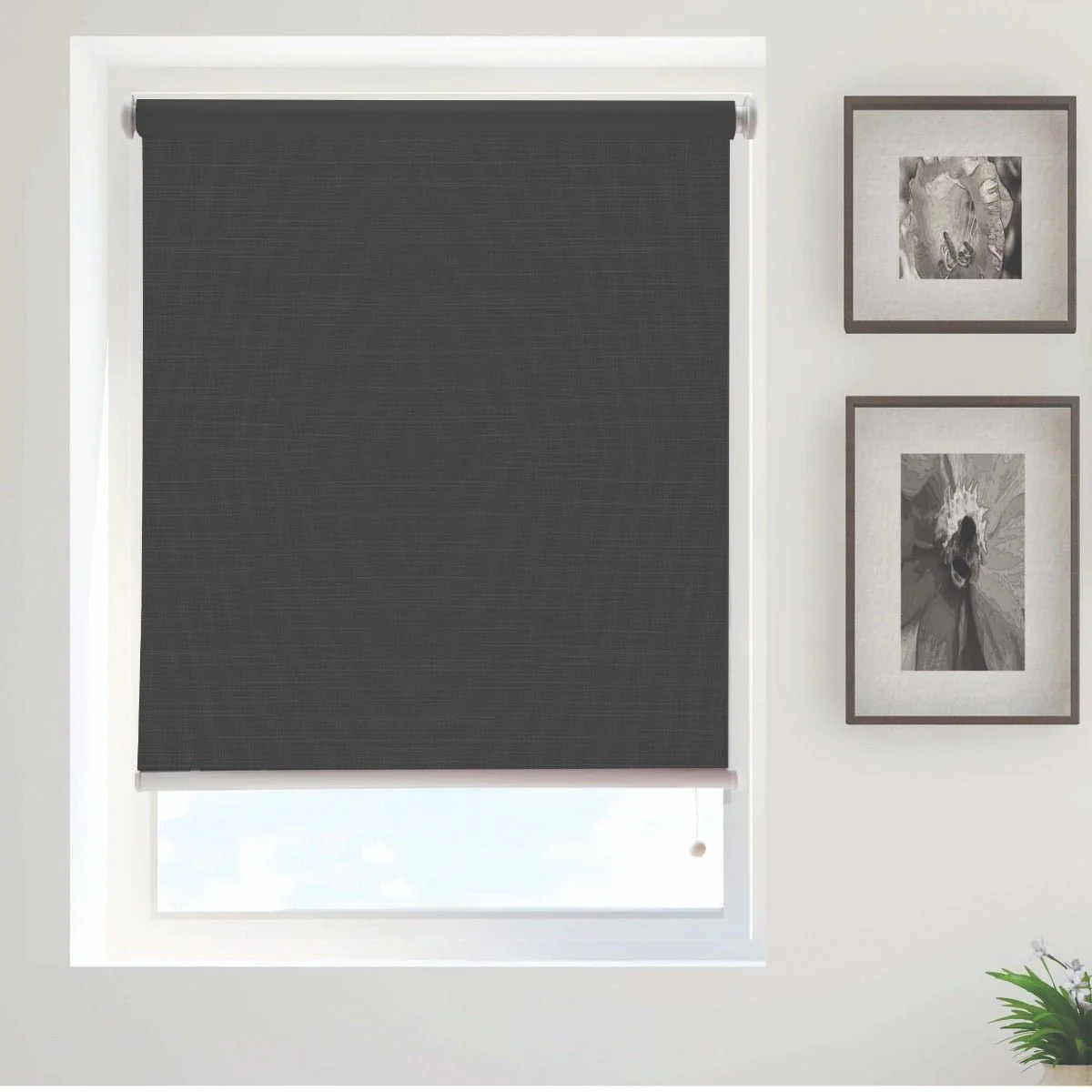 Daylight Linen Roller Blind| Black - Image 2