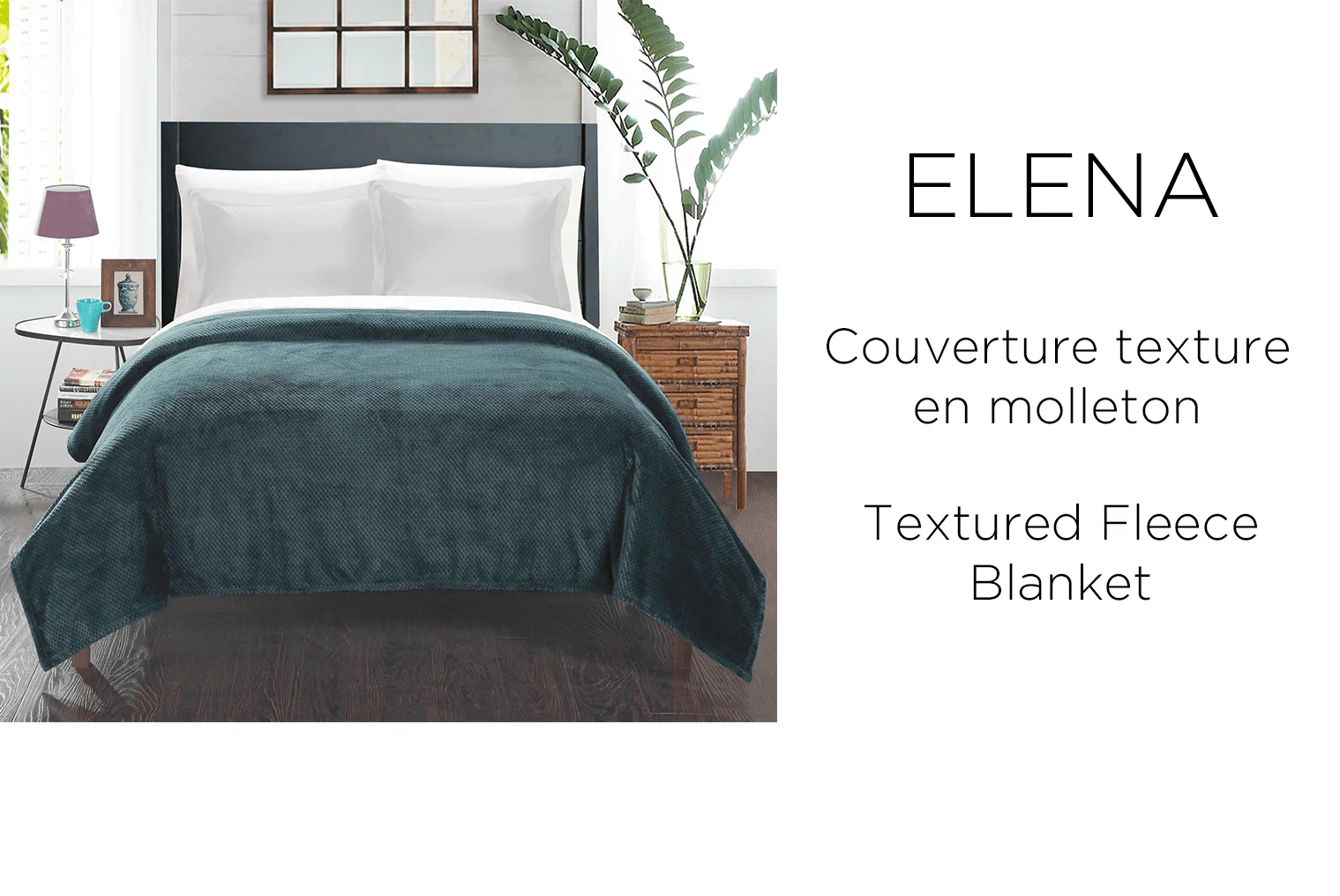Lauren Taylor-ELENA Texture Fleece Blanket - Image 3