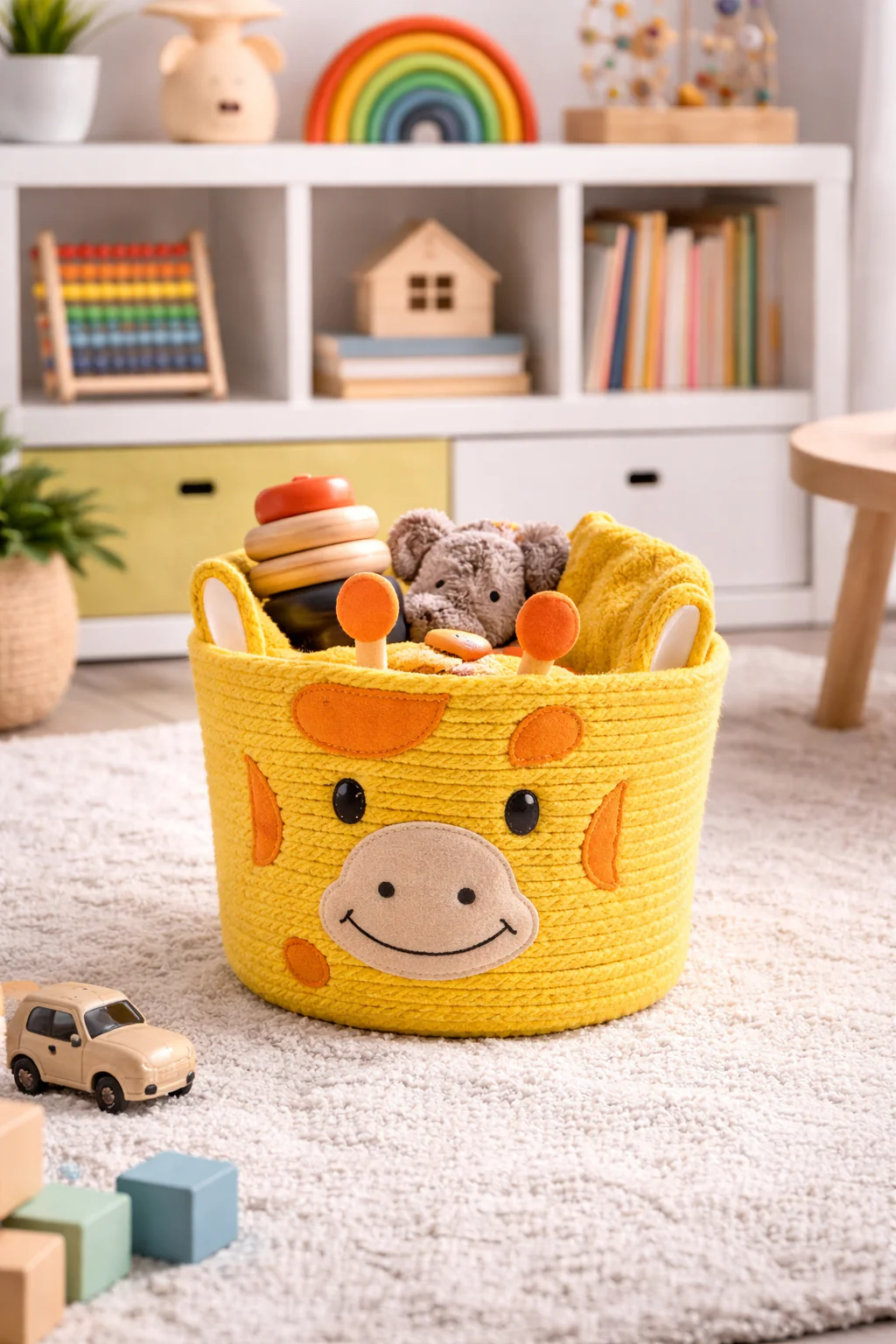 Lauren Taylor Juvenile Animal Round Rope Basket - Image 2