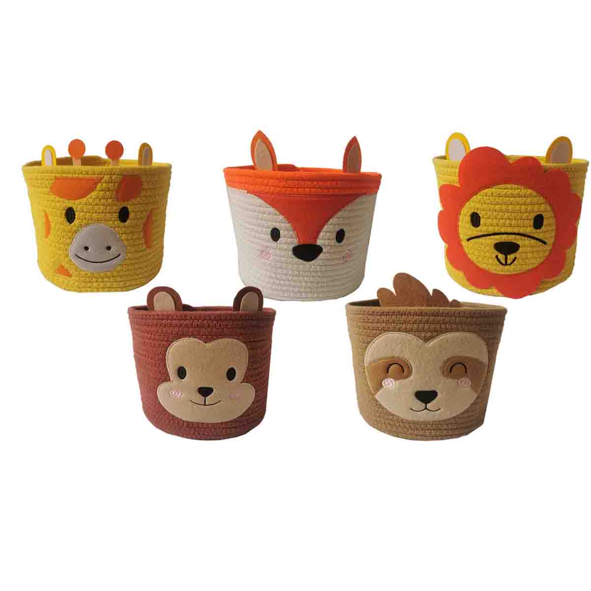 Lauren Taylor Juvenile Animal Round Rope Basket - Image 3