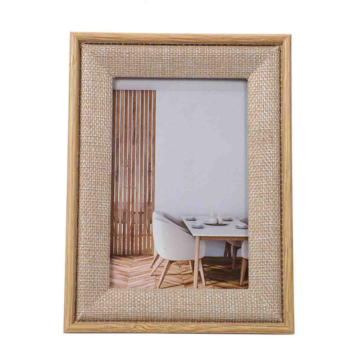 Lauren Taylor - Linen Photo Frame Wood - Image 2