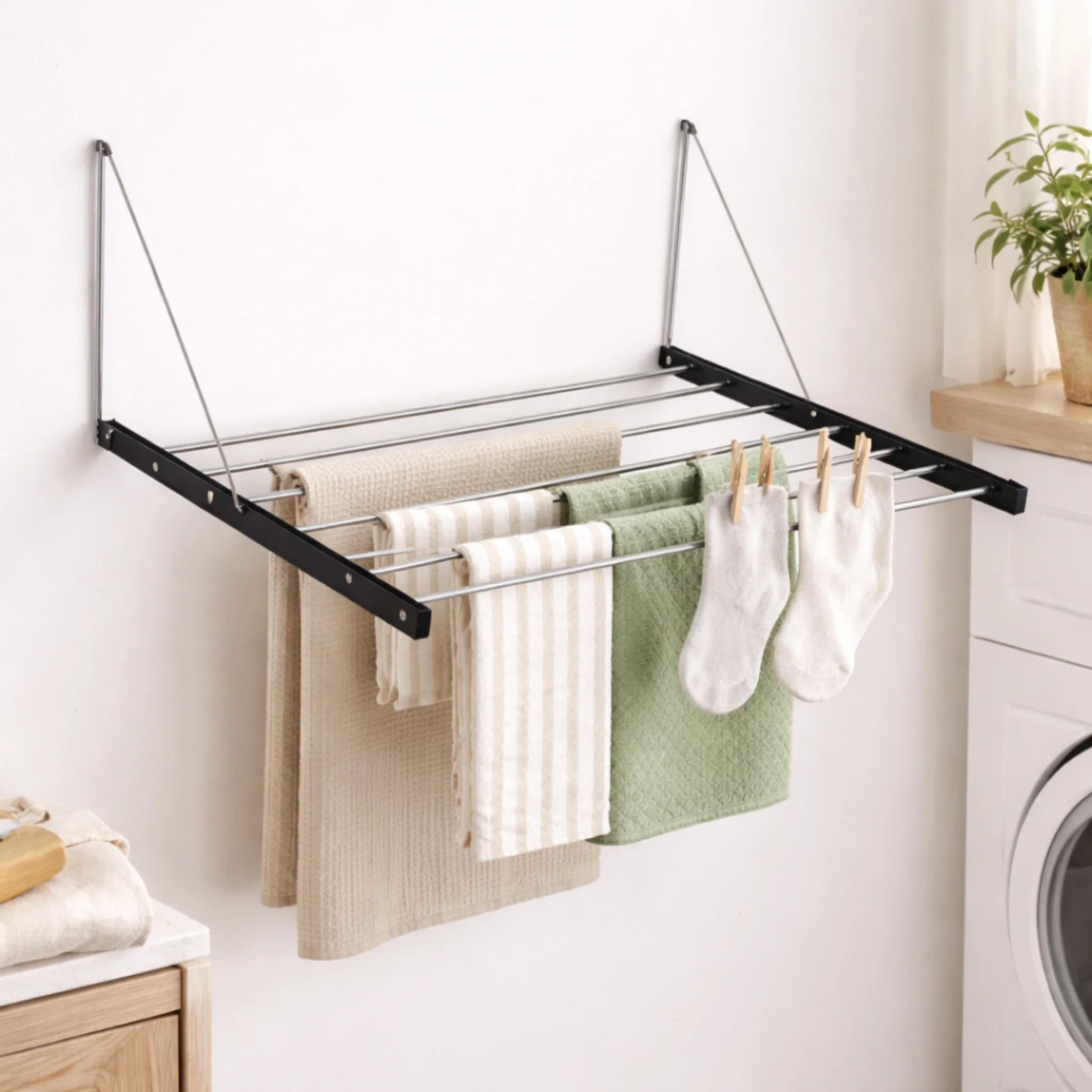 Lauren Taylor Over Door Foldable Laundry Drying Rack