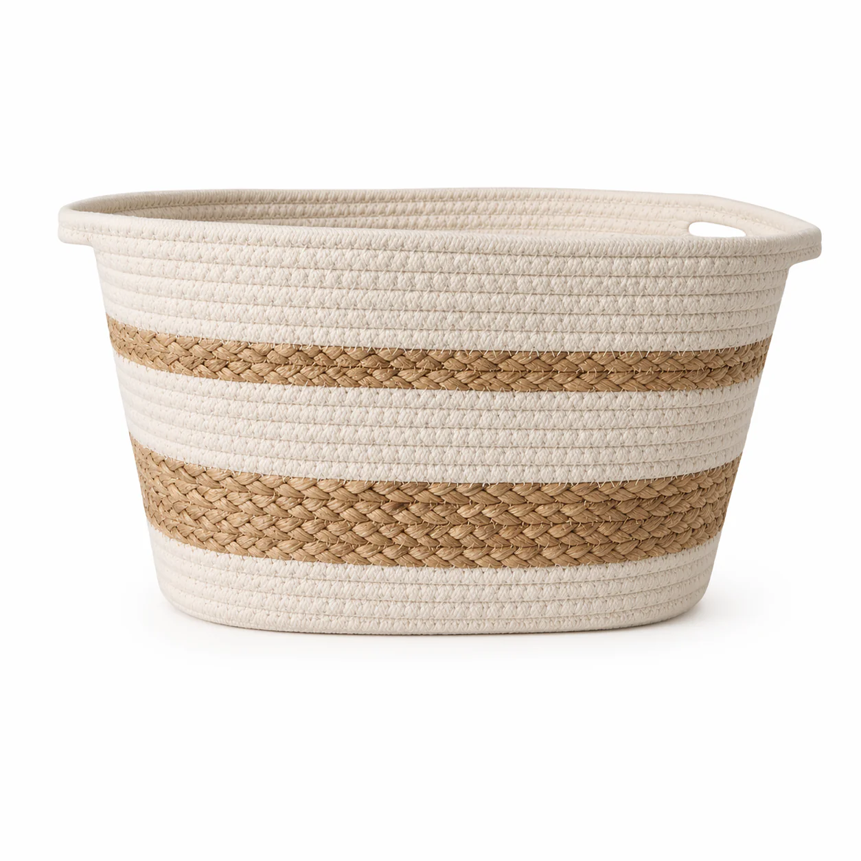 Lauren Taylor-Rectangle 2 Tone Rope Basket