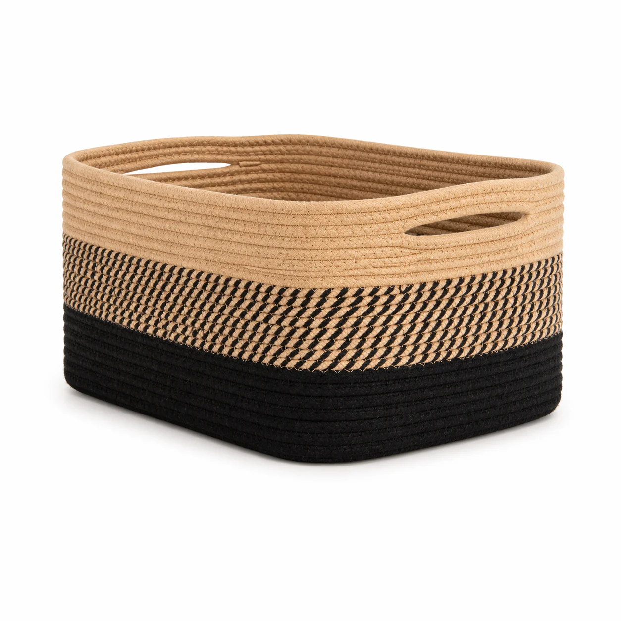 Lauren Taylor-Rectangle Tritone Rope Basket