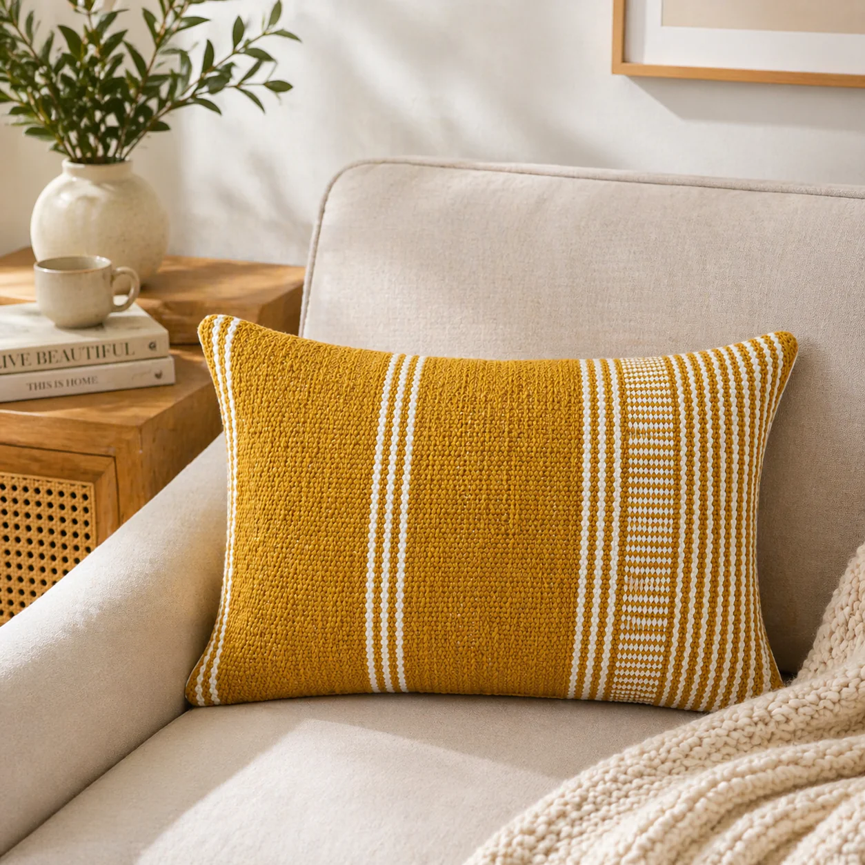 LAUREN TAYLOR - SALEM Cotton Lumbar Cushion - Image 2