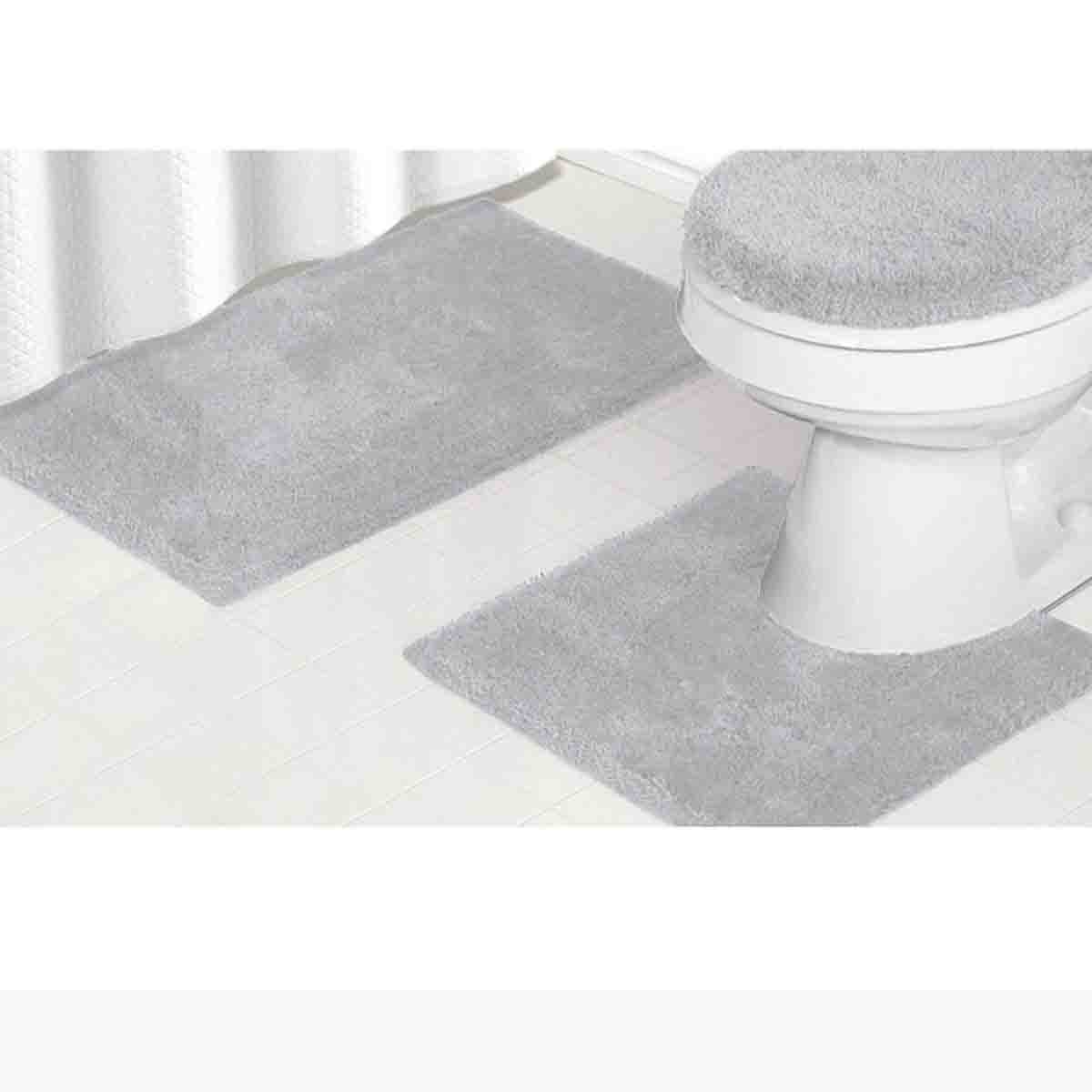 LE SPA - 3pc Bath Mat Set With Latex Anti Slip Backing - Image 2