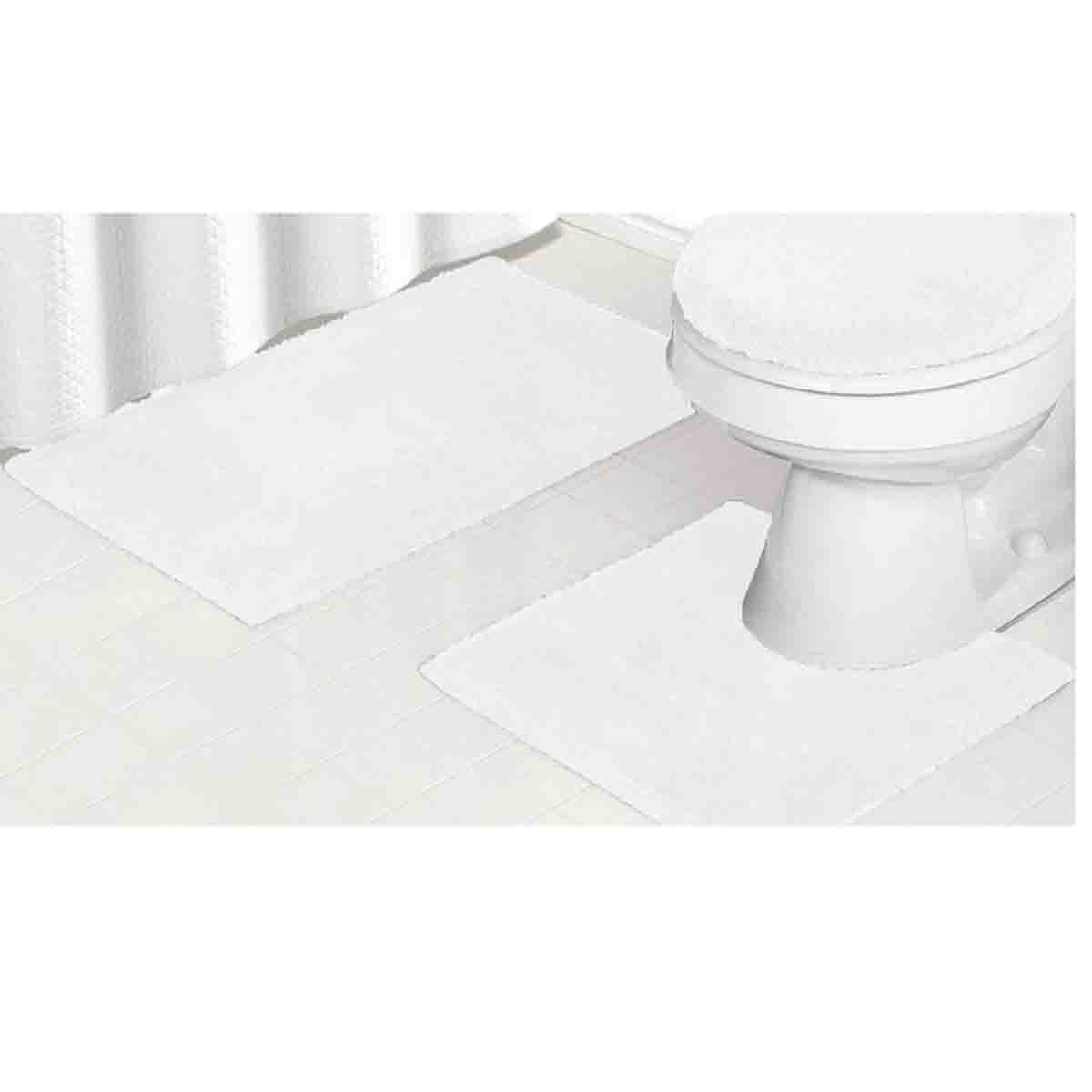LE SPA - 3pc Bath Mat Set With Latex Anti Slip Backing - Image 4