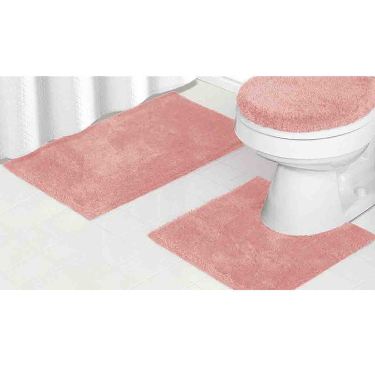 LE SPA - 3pc Bath Mat Set With Latex Anti Slip Backing - Image 5