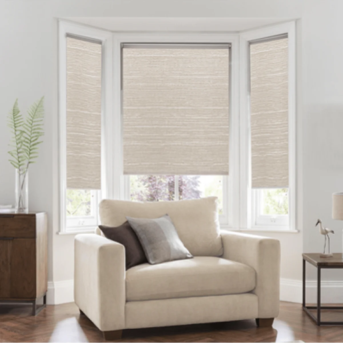 Linen Look Blackout Roller Shades | Taupe - Image 11
