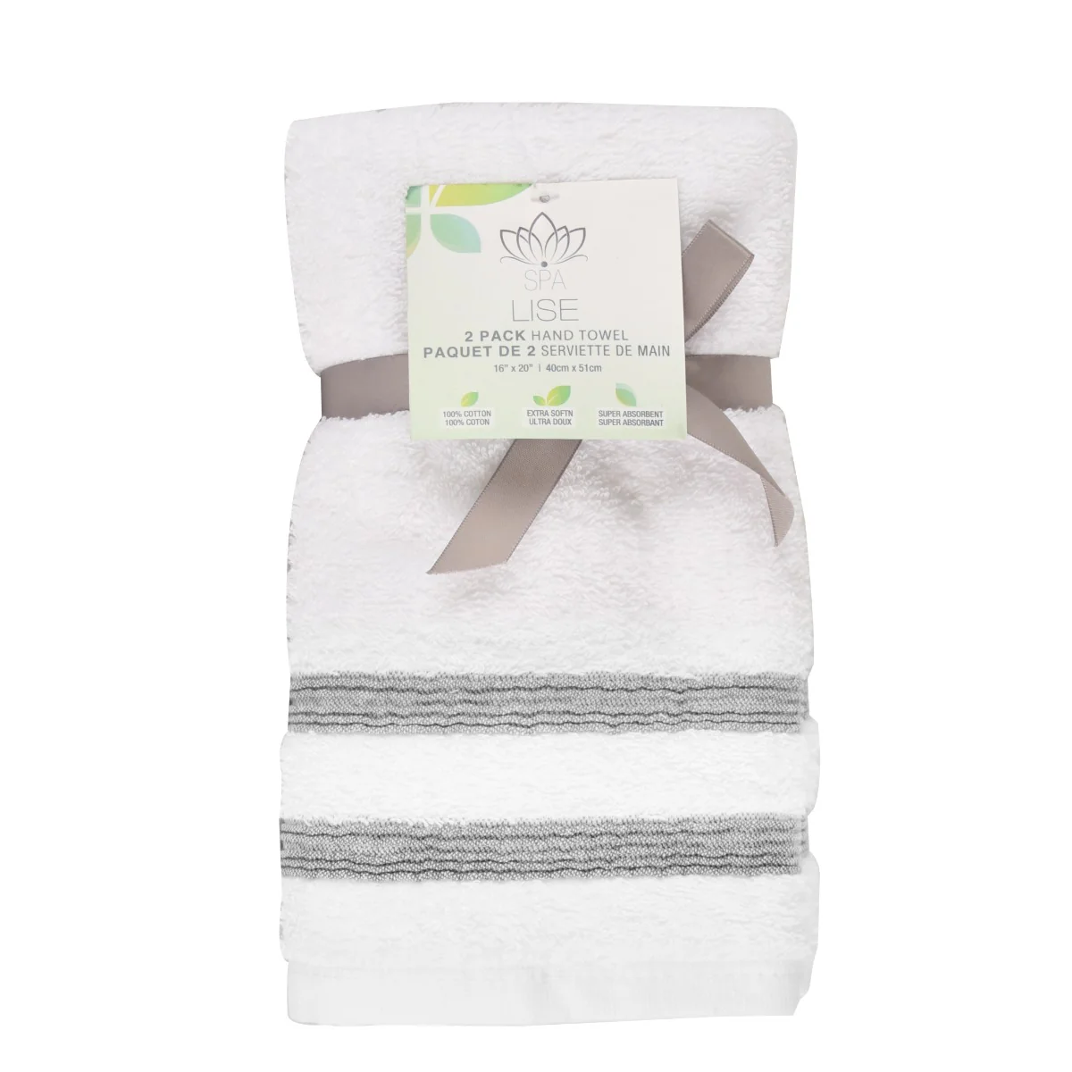 Lise Stripe 2 Pack Hand Towel - Image 2