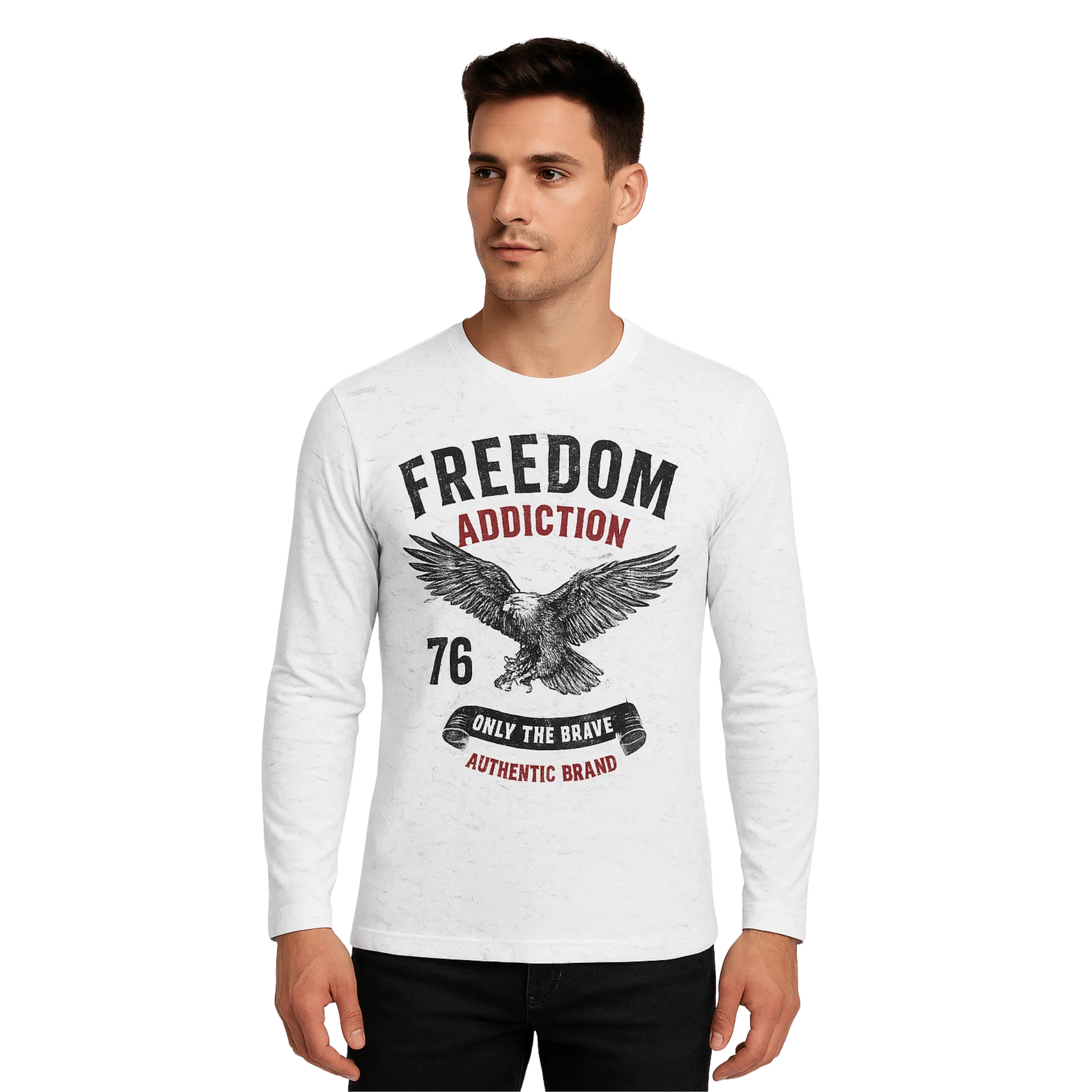 Long-Sleeve Graphic Biker-Inspired T-Shirt - Image 4