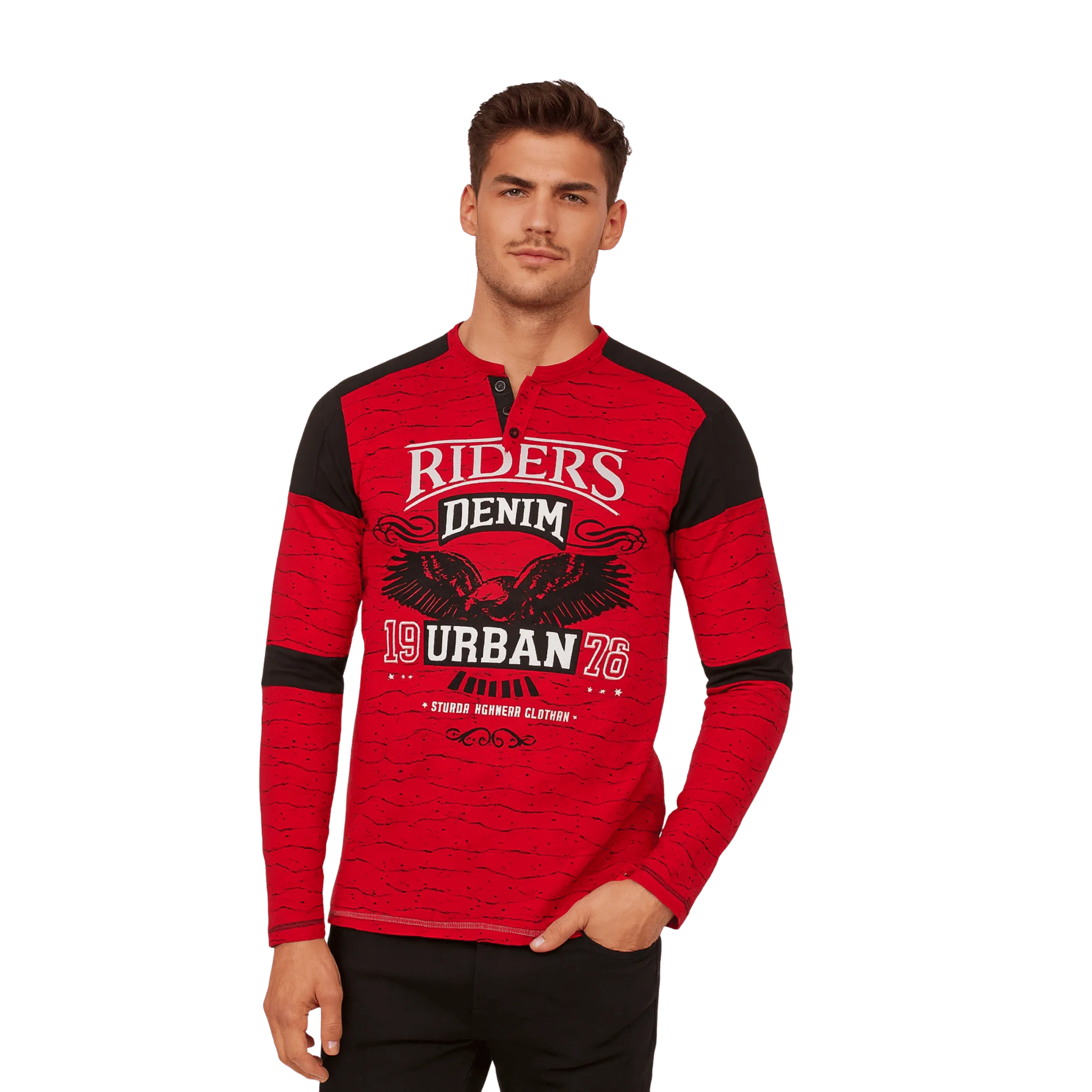 Long-Sleeve Graphic Biker-Inspired T-Shirt - Image 5